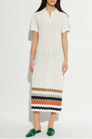 PS Paul Smith Bawełniana sukienka ze wzorem w pasy