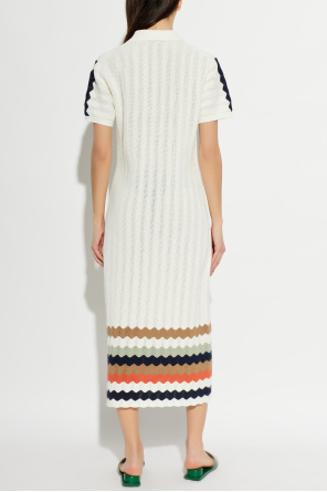 PS Paul Smith Bawełniana sukienka ze wzorem w pasy