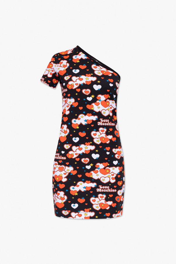 Love Moschino Patterned off-the-shoulder dress
