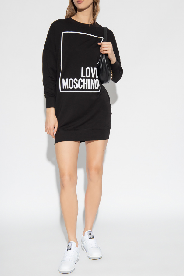 Love Moschino bengaline slit detail pants in black