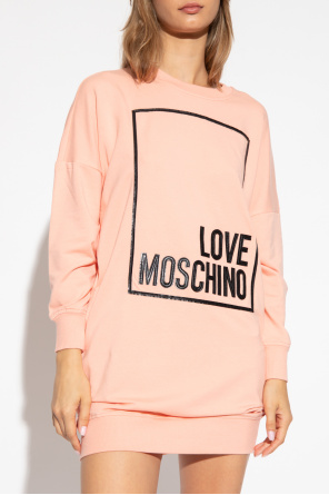Love Moschino Tiered Broderie Button Down Midi Dress