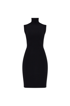 Dress with Stand-Up Collar