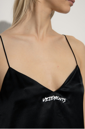 VETEMENTS Slip dress with logo