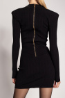 balmain striped Dress with decorative buttons