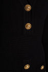 balmain striped Dress with decorative buttons