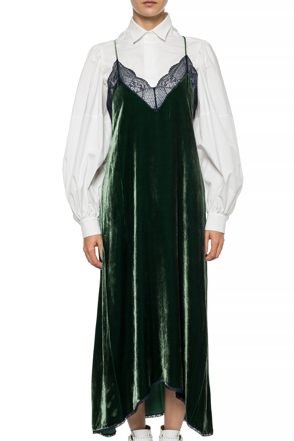 Zielony Aksamitna sukienka na ramiączkach Zadig & Voltaire - Vitkac Polska
