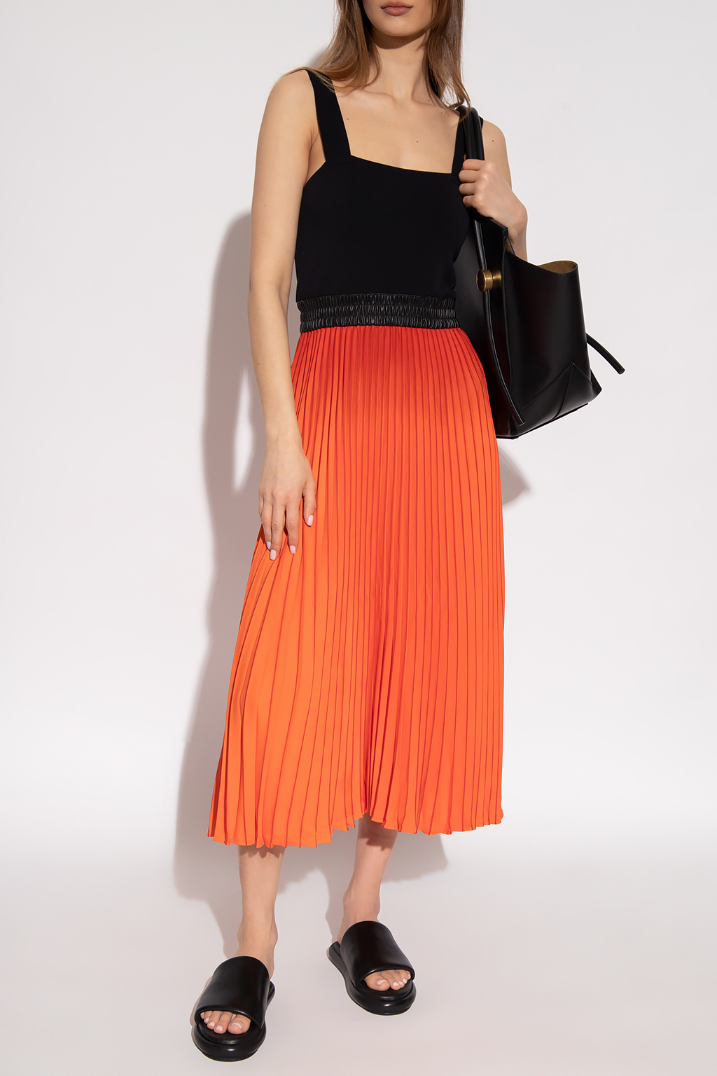 proenza schouler black abstract skirt Pleated dress