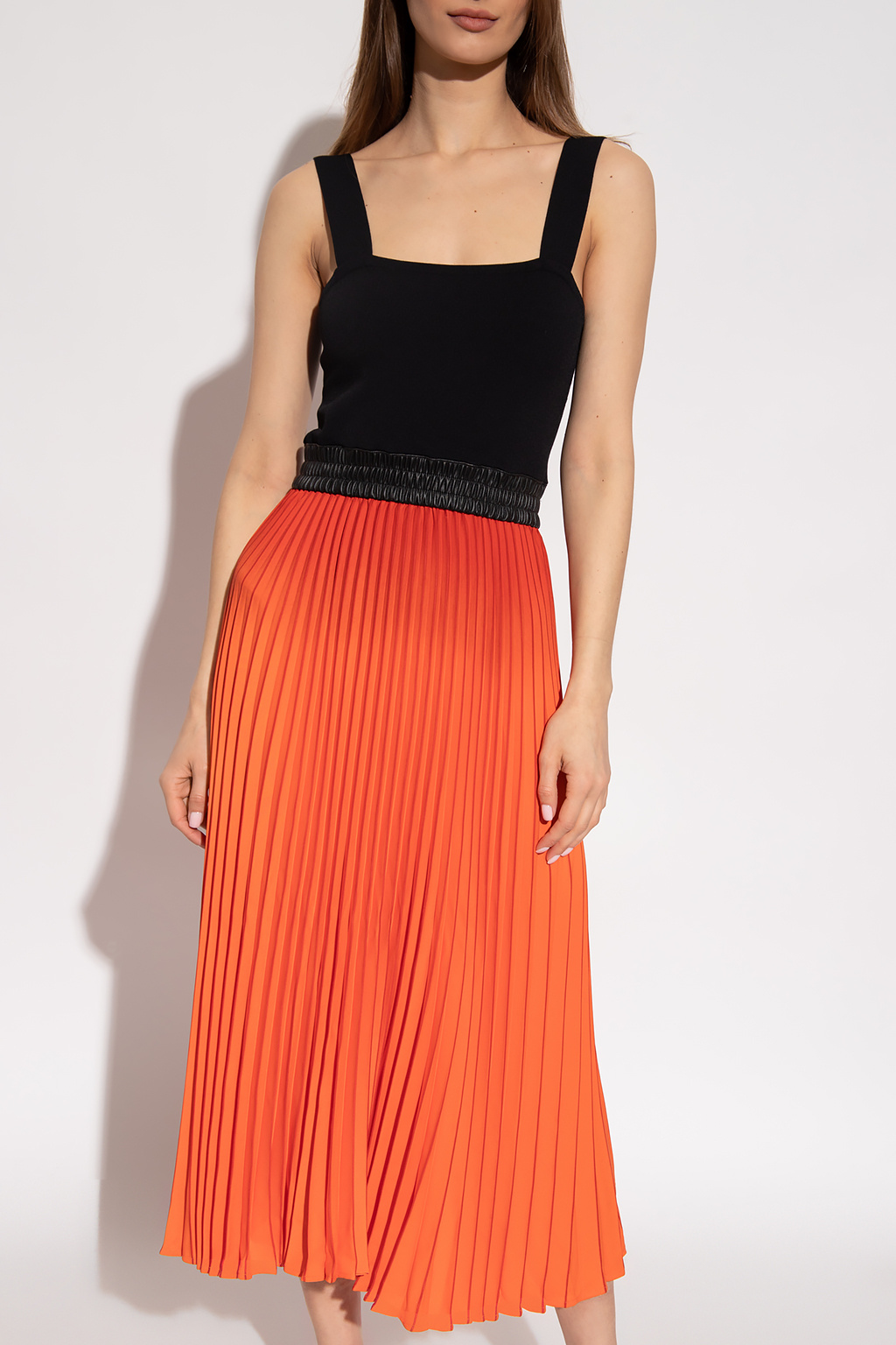 proenza print schouler high neck dress Pleated dress