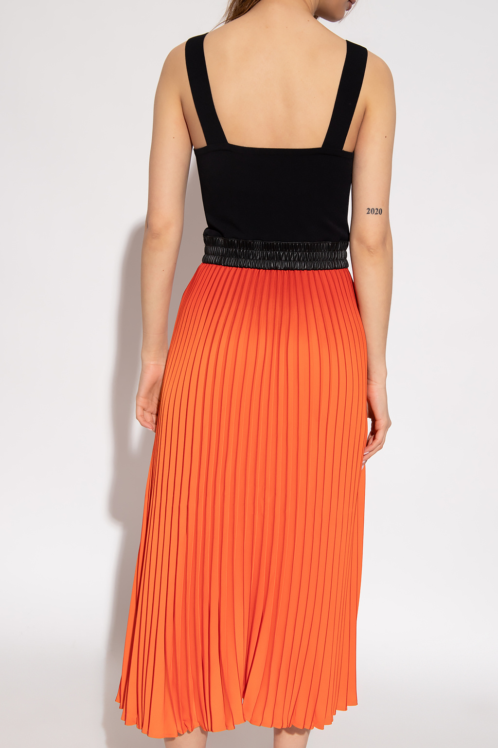 proenza schouler black abstract skirt Pleated dress