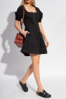 PROENZA SCHOULER PATTERNED SLIP DRESS Dress with square neckline