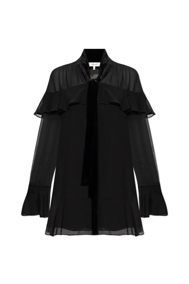 Silk top with ruffles od FRAME