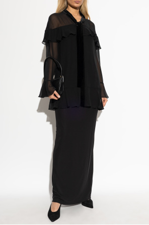 Top de seda con volantes od FRAME