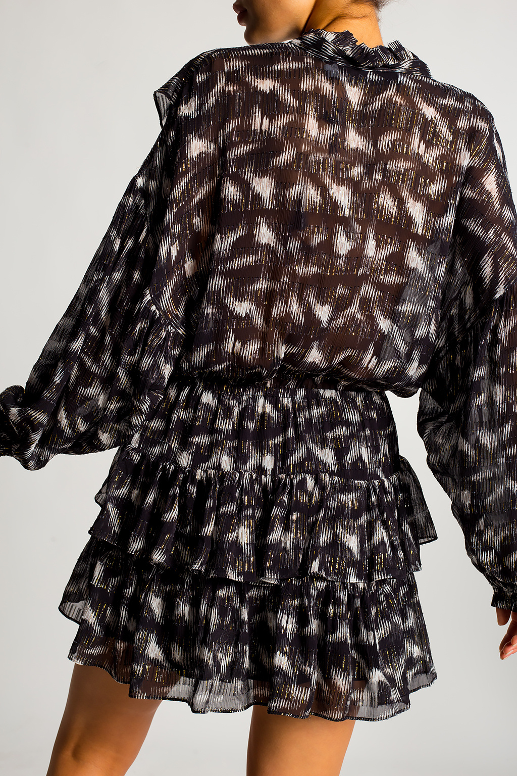 Iro Patterned dress with ruffles