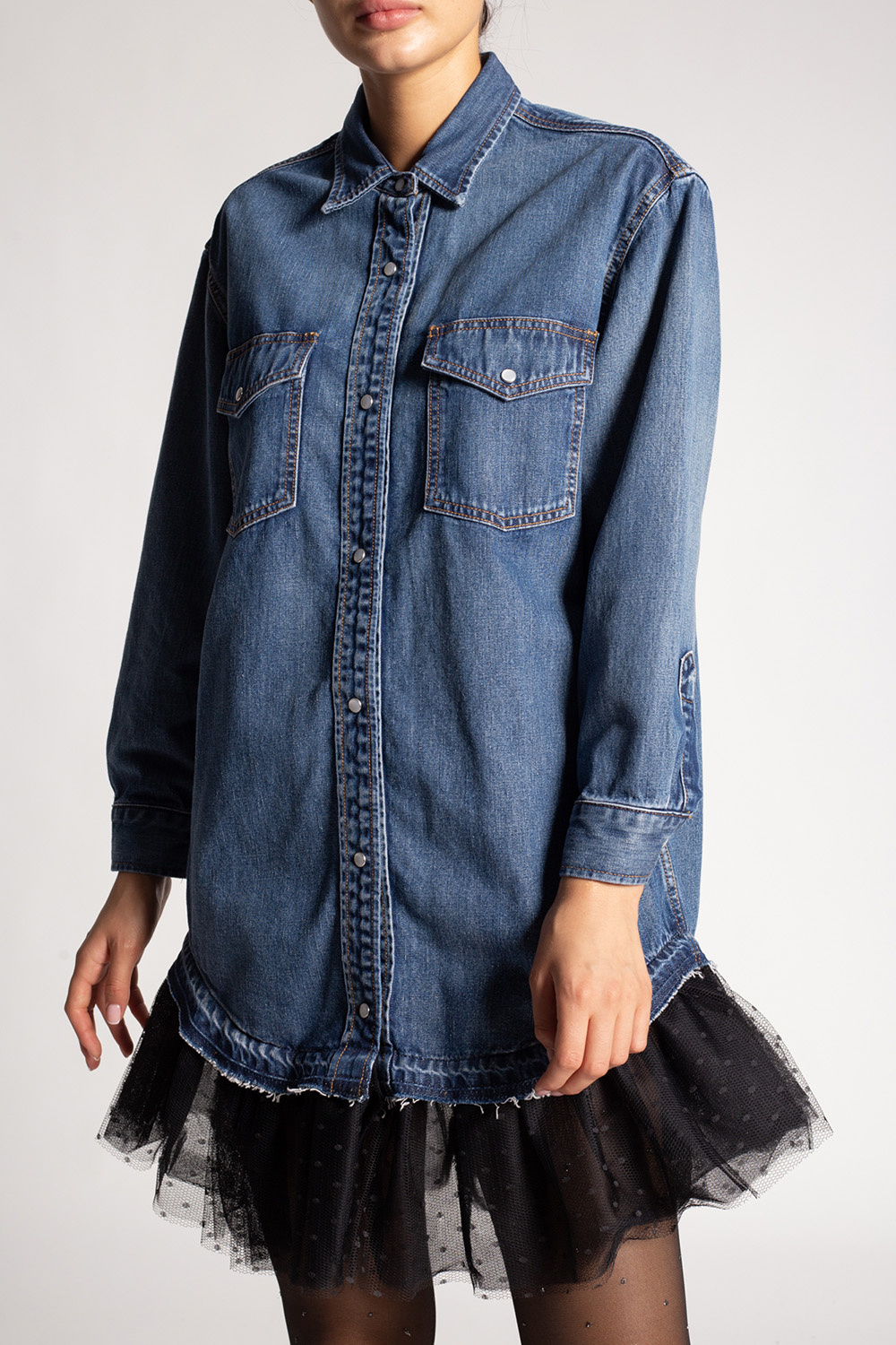 Red valentino 70mm Denim dress