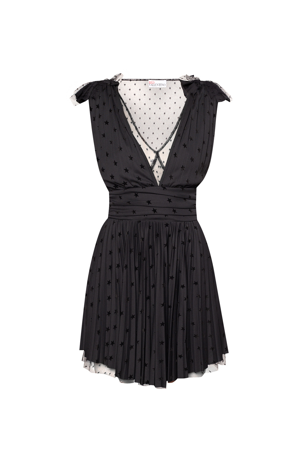 Red Valentino Tulle-trimmed dress