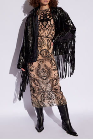 Tulle dress with flock pattern od Etro