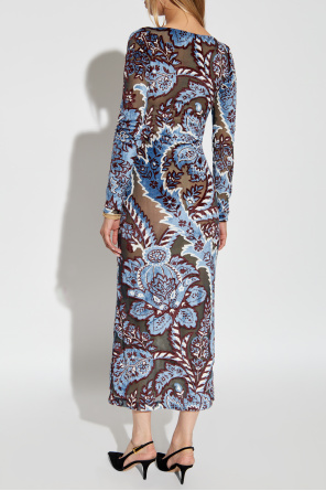 Etro Patterned dress with velvet finish