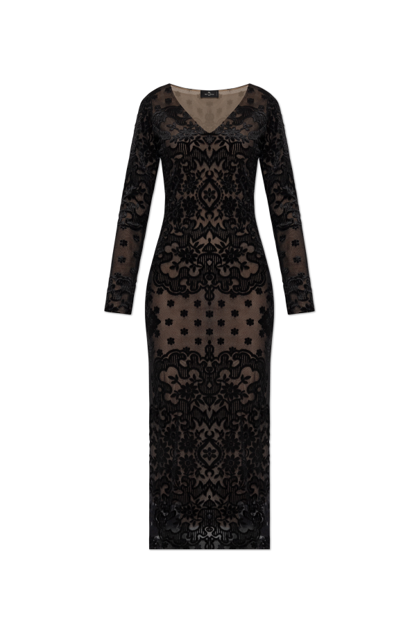 Etro Dress with pattern and velvet finish