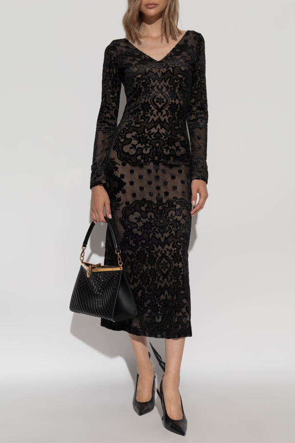 Etro Dress with pattern and velvet finish