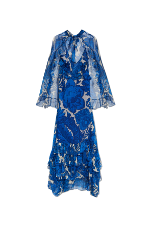 Seidenkleid mit Rüschen