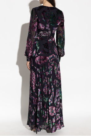 Etro Vestido con motivo floral de terciopelo