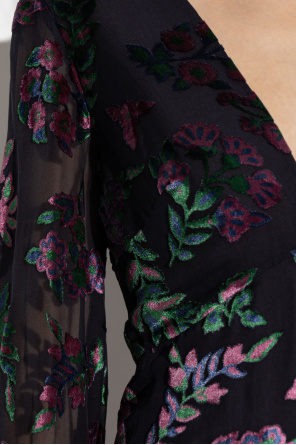 Etro Vestido con motivo floral de terciopelo