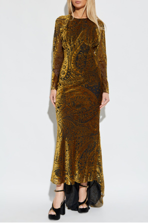 Etro Vestido con estampado de terciopelo