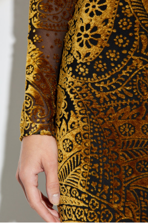 Etro Vestido con estampado de terciopelo