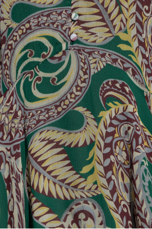 Etro Vestido estampado con volantes