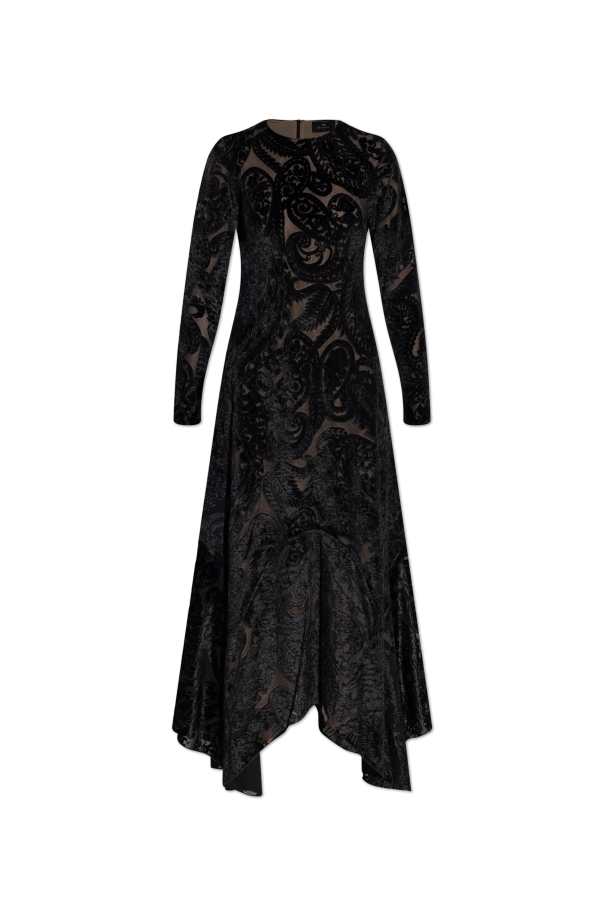 Velvet dress with long sleeves od Etro