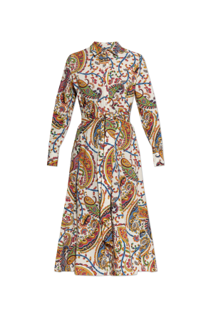 Vestido estampado con cinturón