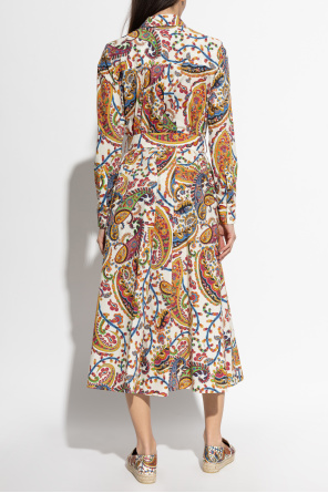Etro Vestido estampado con cinturón