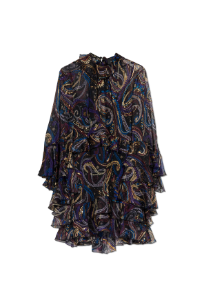 Vestido de seda con volantes