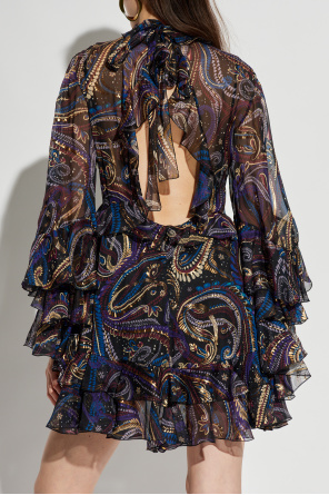 Etro Silk dress with ruffles