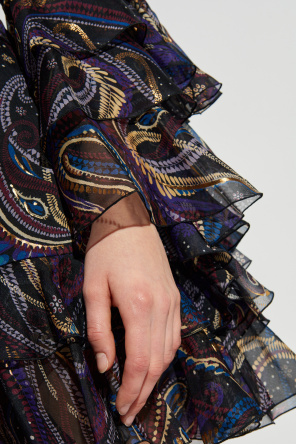 Etro Silk dress with ruffles