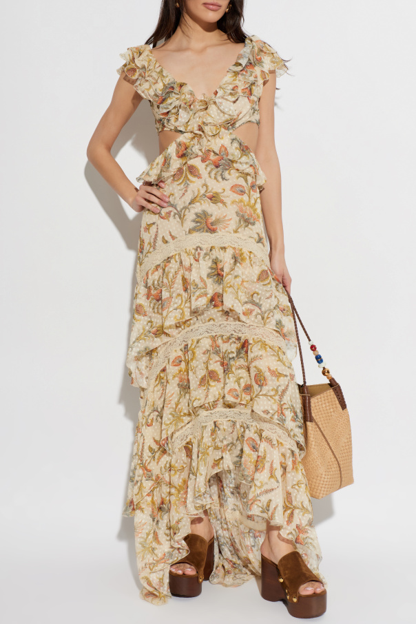 Etro Silk dress with ruffles
