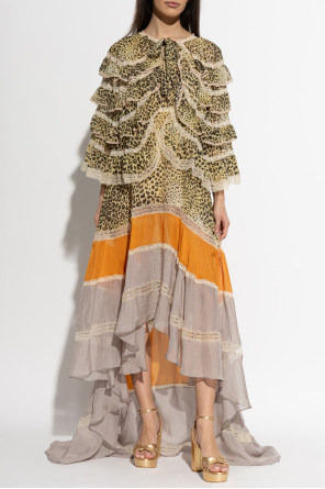 Etro Asymmetrisches Kleid mit Rüschen