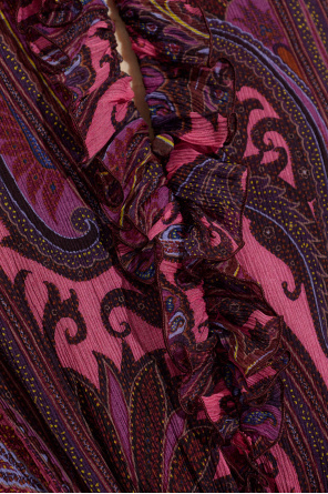 Etro Silk dress with ruffles