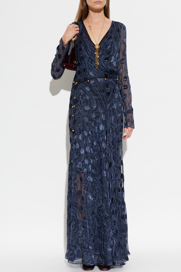 Etro Vestido comprido estampado