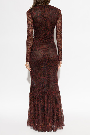 Etro Rochie din dantelă cu mâneci lungi