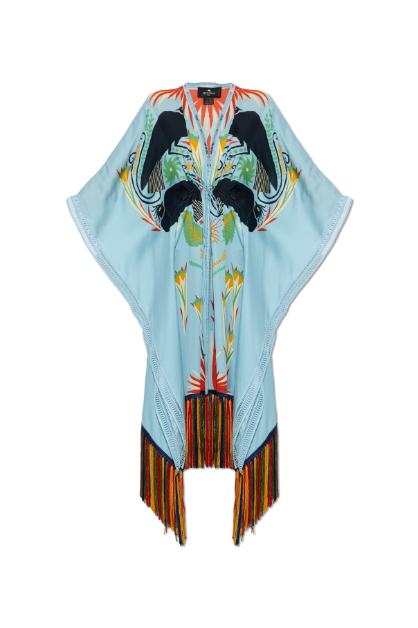 Silk dress with fringes od Etro