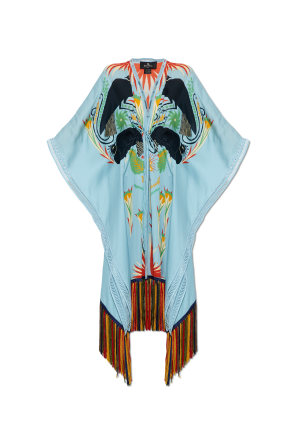 Silk dress with fringes