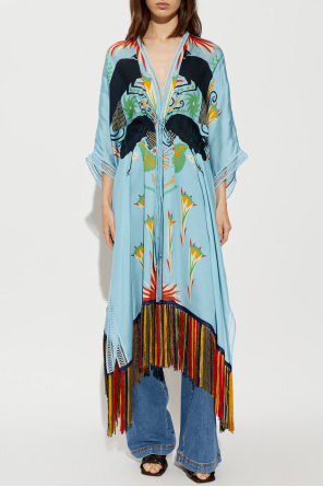 Etro Silk dress with fringes