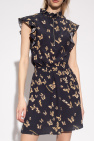 Love Moschino pinstripe dress with animal motif