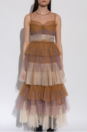 Red valentino print Tulle dress