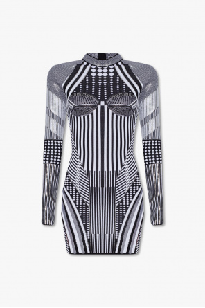 Dress with geometrical pattern od Balmain