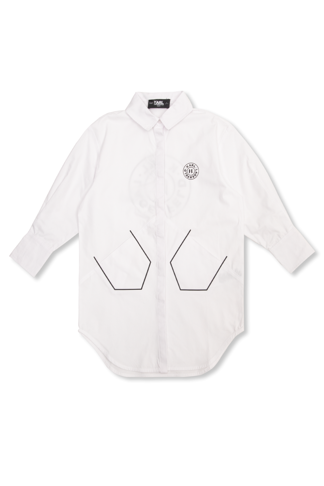 Resort linen-blend jacket Shirt with logo