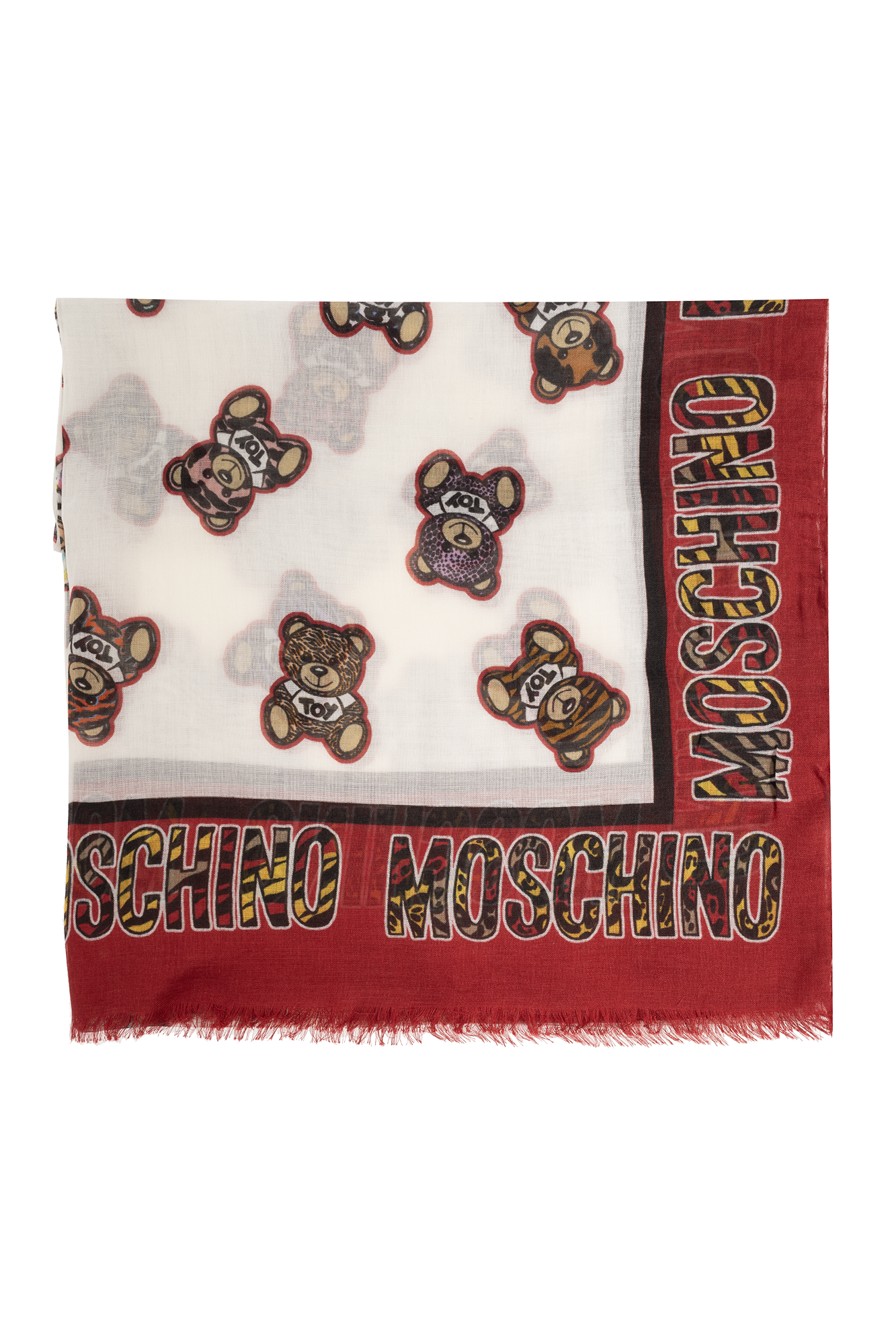 Multicolour Scarf with teddy bear motif Moschino - Vitkac Australia