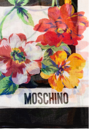 Moschino Szal z motywem kwiatowym