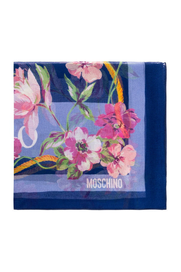 Moschino Szal z motywem kwiatowym